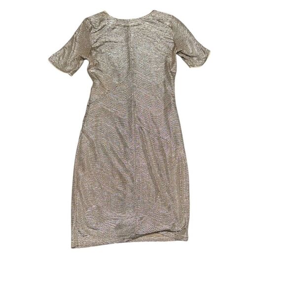 Women’s REISS Abellia Metallic Silver Ruched Bodycon MINI Dress size 6 - Picture 7 of 10
